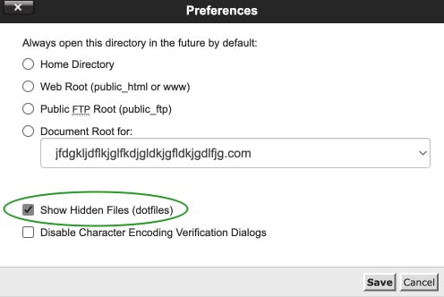 Show hidden files to fix the incorrect PHP version in .htaccess